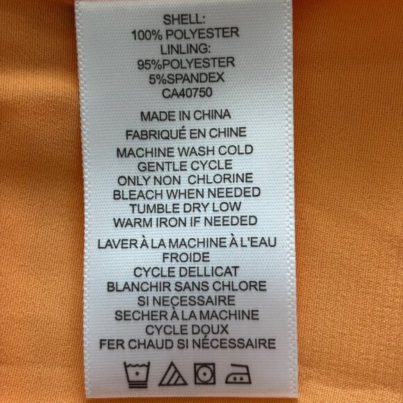 ISAAC MIZRAHI LIVE, BEAUTIFUL ORANGE FLORAL MAXI CHIFFON DRESS, SZ. 8 - Picture 9 of 9